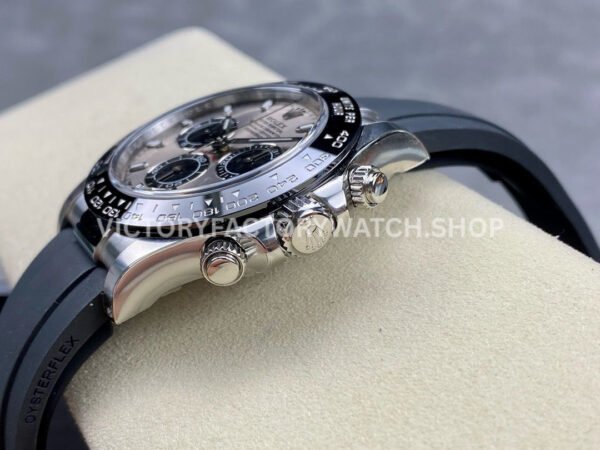 Clean Factory Rolex Daytona 116519LN-0027 40mm White Gold Oysterflex Grey Dial (5) Clean Factory Rolex Daytona 116519LN-0027 40mm White Gold Oysterflex Grey Dial