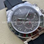 Clean Factory Rolex Daytona 116519LN 40mm White Gold Oysterflex Arab Number Racing Grey Dial