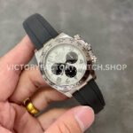 Clean Factory Rolex Daytona 116519LN 40mm White Gold Oysterflex Arabic Number Black Eye White Dial