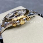 Clean Factory Rolex Daytona 116523 40mm Half Yellow Gold Arabic Number Black Eye White Dial