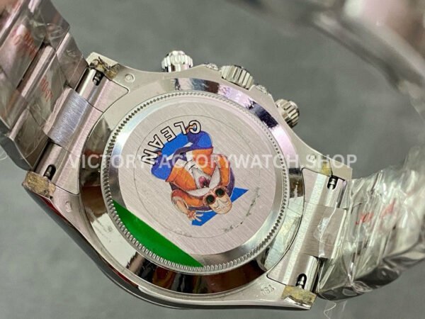 Clean Factory Rolex Daytona 116599RBOW 40mm Full White Gold Rainbow Gems Bezel Diamond Mop Black Dial