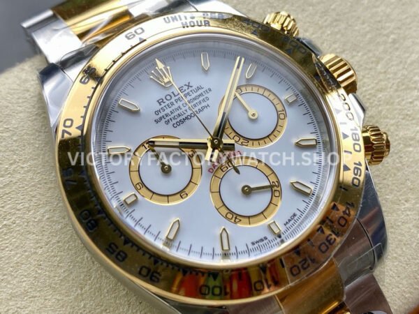 Clean Factory Rolex Daytona 126503-0001 40mm Half Yellow Gold White Dial