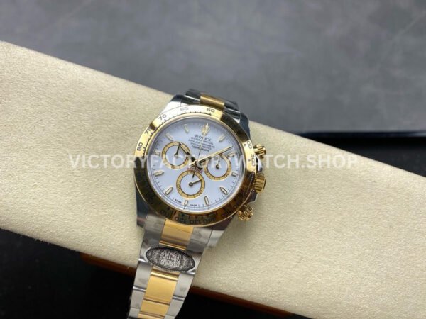 Clean Factory Rolex Daytona 126503-0001 40mm Half Yellow Gold White Dial