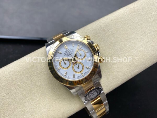 Clean Factory Rolex Daytona 126503-0001 40mm Half Yellow Gold White Dial