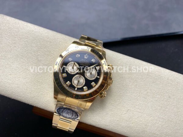 Clean Factory Rolex Daytona 126508-0003 40mm Full Yellow Gold Diamond Black Dial (2) Clean Factory Rolex Daytona 126508-0003 40mm Full Yellow Gold Diamond Black Dial