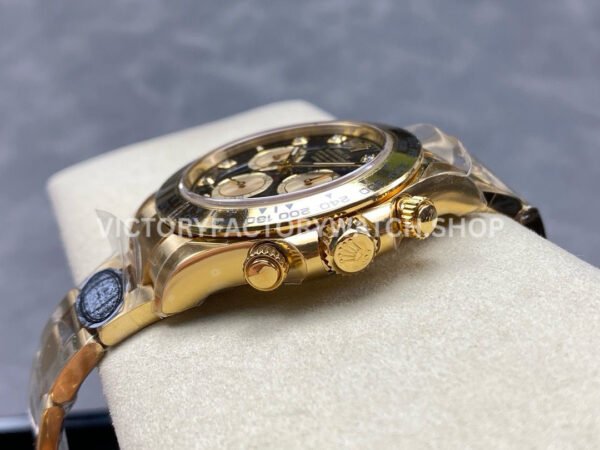 Clean Factory Rolex Daytona 126508-0003 40mm Full Yellow Gold Diamond Black Dial (5) Clean Factory Rolex Daytona 126508-0003 40mm Full Yellow Gold Diamond Black Dial