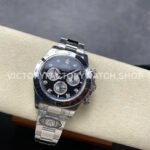 Clean Factory Rolex Daytona 126509-0002 40mm Full White Gold Diamond Black Dial