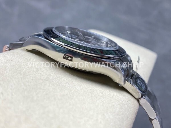 Clean Factory Rolex Daytona 126509-0002 40mm Full White Gold Diamond Black Dial