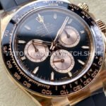 Clean Factory Rolex Daytona 126515LN-0002 40mm Rose Gold Oysterflex Black Dial (3) Clean Factory Rolex Daytona 126515LN-0002 40mm Rose Gold Oysterflex Black Dial