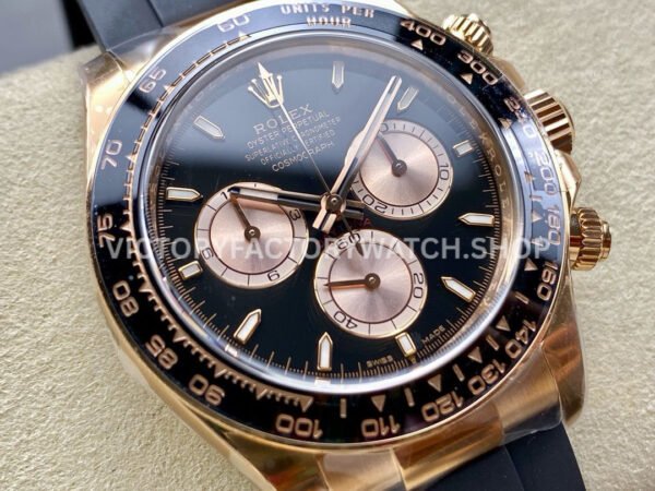 Clean Factory Rolex Daytona 126515LN-0002 40mm Rose Gold Oysterflex Black Dial (3) Clean Factory Rolex Daytona 126515LN-0002 40mm Rose Gold Oysterflex Black Dial