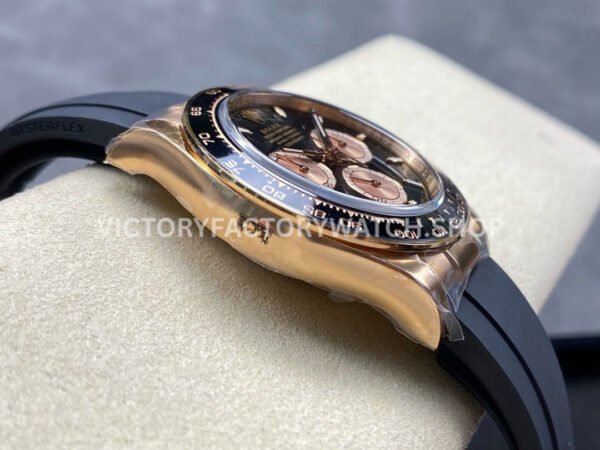 Clean Factory Rolex Daytona 126515LN-0002 40mm Rose Gold Oysterflex Black Dial (4) Clean Factory Rolex Daytona 126515LN-0002 40mm Rose Gold Oysterflex Black Dial