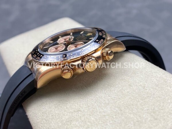 Clean Factory Rolex Daytona 126515LN-0002 40mm Rose Gold Oysterflex Black Dial (8) Clean Factory Rolex Daytona 126515LN-0002 40mm Rose Gold Oysterflex Black Dial