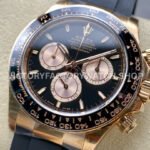 Clean Factory Rolex Daytona 126515LN-0002 40mm Rose Gold Oysterflex Black Dial (9) Clean Factory Rolex Daytona 126515LN-0002 40mm Rose Gold Oysterflex Black Dial
