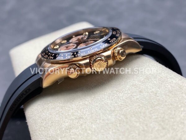 Clean Factory Rolex Daytona 126515LN-0004 40mm Rose Gold Oysterflex Diamond Black Dial (3) Clean Factory Rolex Daytona 126515LN-0004 40mm Rose Gold Oysterflex Diamond Black Dial