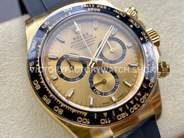 Clean Factory Rolex Daytona 126518LN-0010 40mm Yellow Gold Oysterflex Champagne Dial (1) Clean Factory Rolex Daytona 126518LN-0010 40mm Yellow Gold Oysterflex Champagne Dial