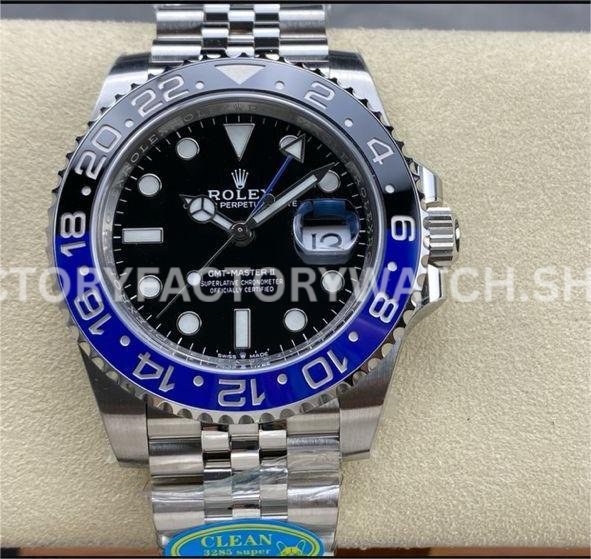 Clean Factory Rolex GMT-Master II 126710BLNR-0002 40mm Full 904L Black Dial Jubilee Super Clone