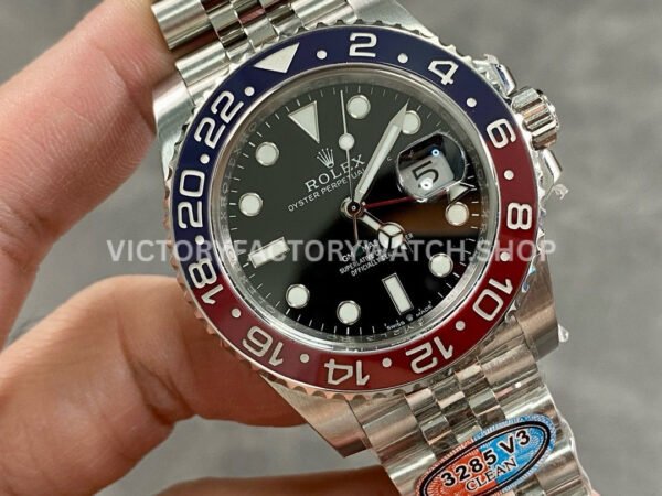 Clean Factory Rolex GMT-Master II 126710BLRO-0001 40mm Full 904L Black Dial Jubilee