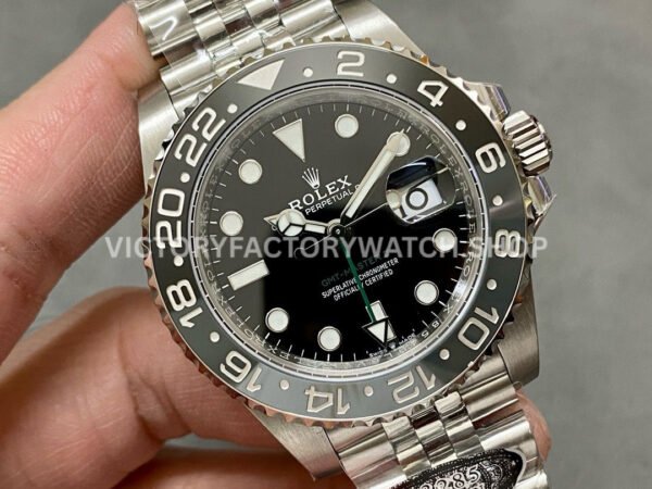 Clean Factory Rolex GMT-Master II 126710GRNR-0003 40mm Full 904L Black Dial Jubilee