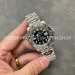 Clean Factory Rolex GMT-Master II 126710GRNR-0003 40mm Full 904L Black Dial Jubilee