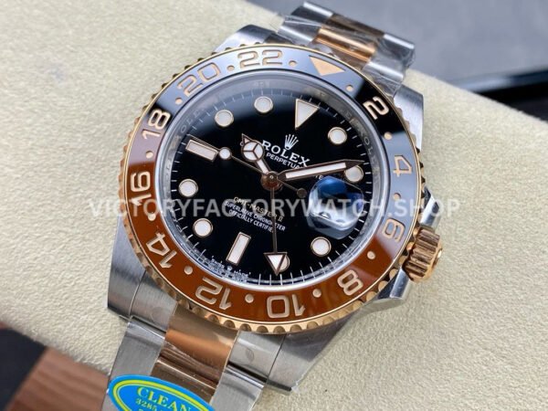 Clean Factory Rolex GMT-Master II 126711CHNR-0002 40mm Half Rose Gold Black Dial (1) Clean Factory Rolex GMT-Master II 126711CHNR-0002 40mm Half Rose Gold Black Dial