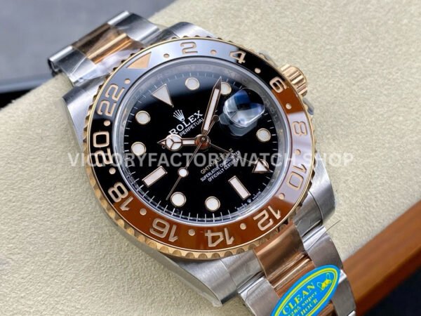 Clean Factory Rolex GMT-Master II 126711CHNR-0002 40mm Half Rose Gold Black Dial (6) Clean Factory Rolex GMT-Master II 126711CHNR-0002 40mm Half Rose Gold Black Dial