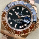 Clean Factory Rolex GMT-Master II 126715CHNR-0001 40mm Full Rose Gold Black Dial