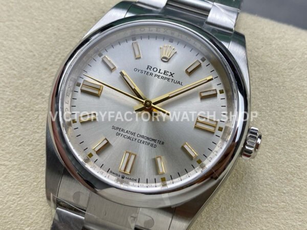 Clean Factory Rolex Oyster Perpetual 124300-0001 41mm Full 904L Silver Dial