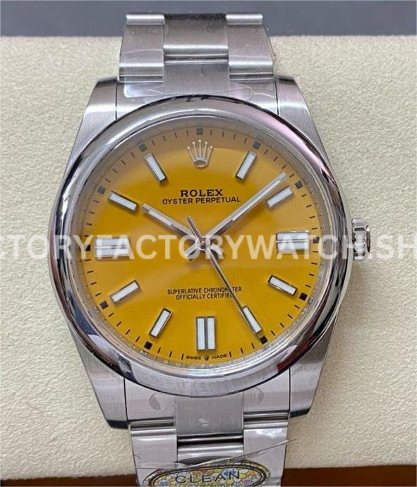 Clean Factory Rolex Oyster Perpetual 124300-0004 41mm Full 904L Yellow Dial (2) Clean Factory Rolex Oyster Perpetual 124300-0004 41mm Full 904L Yellow Dial Super clone