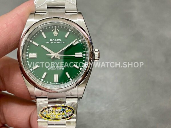 Clean Factory Rolex Oyster Perpetual 124300-0005 41mm Full 904L Green Dial (3) 124300 green dial oyster perpetual clean factory replica