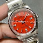 Clean Factory Rolex Oyster Perpetual 124300-0007 41mm Full 904L Red Dial (1) Clean Factory Rolex Oyster Perpetual 124300-0007 41mm Full 904L Red Dial