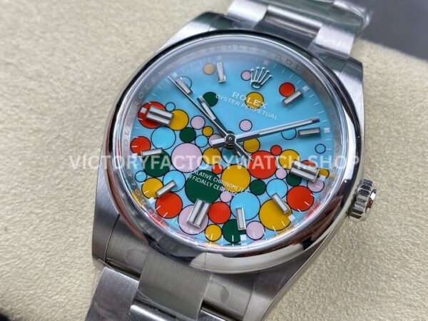 Clean Factory Rolex Oyster Perpetual 124300-0008 41mm Full 904L Bubbles Fringed Blue Dial (3) Clean Factory Rolex Oyster Perpetual 124300-0008 41mm Full 904L Bubbles Fringed Blue Dial