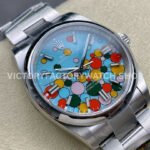 Clean Factory Rolex Oyster Perpetual 124300-0008 41mm Full 904L Bubbles Fringed Blue Dial (7) Clean Factory Rolex Oyster Perpetual 124300-0008 41mm Full 904L Bubbles Fringed Blue Dial