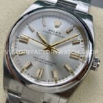 Clean Factory Rolex Oyster Perpetual 126000-0001 36mm Full 904L Silver Dial