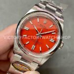 Clean Factory Rolex Oyster Perpetual 126000-0007 36mm Full 904L Red Dial (5) Clean Factory Rolex Oyster Perpetual 126000-0007 36mm Full 904L Red Dial