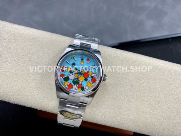 Clean Factory Rolex Oyster Perpetual 126000-0009 36mm Full 904L Bubbles Fringed Blue Dial (6) Clean Factory Rolex Oyster Perpetual 126000-0009 36mm Full 904L Bubbles Fringed Blue Dial