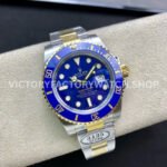 Clean Factory Rolex Submariner 116613LB 40mm Half Yellow Gold Blue Dial