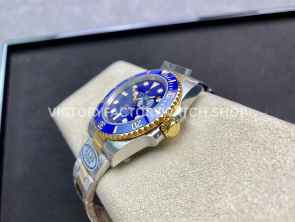 Clean Factory Rolex Submariner 116613LB 40mm Half Yellow Gold Blue Dial