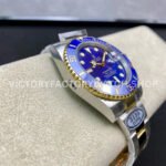 Clean Factory Rolex Submariner 116613LB 40mm Half Yellow Gold Blue Dial