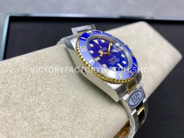 Clean Factory Rolex Submariner 116613LB 40mm Half Yellow Gold Blue Dial