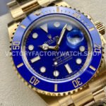 Clean Factory Rolex Submariner 116618LB 40mm Full Yellow Gold Blue Dial