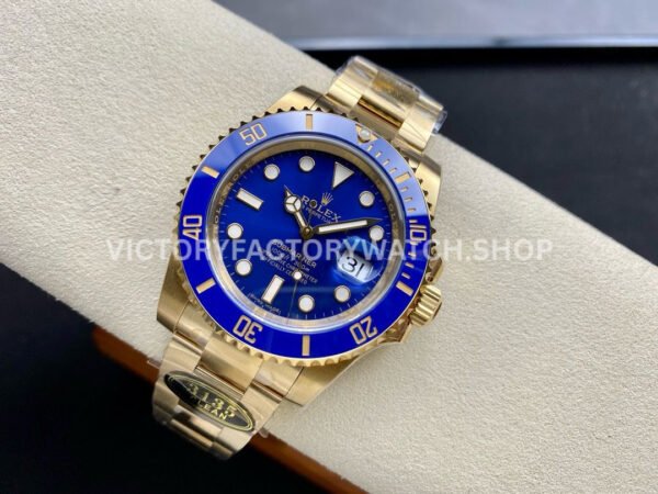 Clean Factory Rolex Submariner 116618LB 40mm Full Yellow Gold Blue Dial