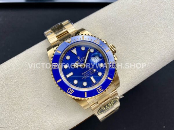 Clean Factory Rolex Submariner 116618LB 40mm Full Yellow Gold Blue Dial