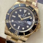 Clean Factory Rolex Submariner 116618LN 40mm Full Yellow Gold Black Dial