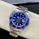 Clean Factory Rolex Submariner 126613LB 41mm Half Yellow Gold Blue Dial