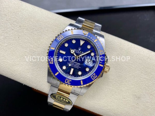 Clean Factory Rolex Submariner 126613LB 41mm Half Yellow Gold Blue Dial