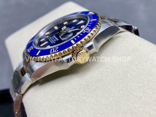 Clean Factory Rolex Submariner 126613LB 41mm Half Yellow Gold Blue Dial