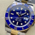 Clean Factory Rolex Submariner 126613LB 41mm Half Yellow Gold Blue Dial
