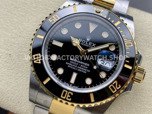 Clean Factory Rolex Submariner 126613LN 41mm Half Yellow Gold Black Dial