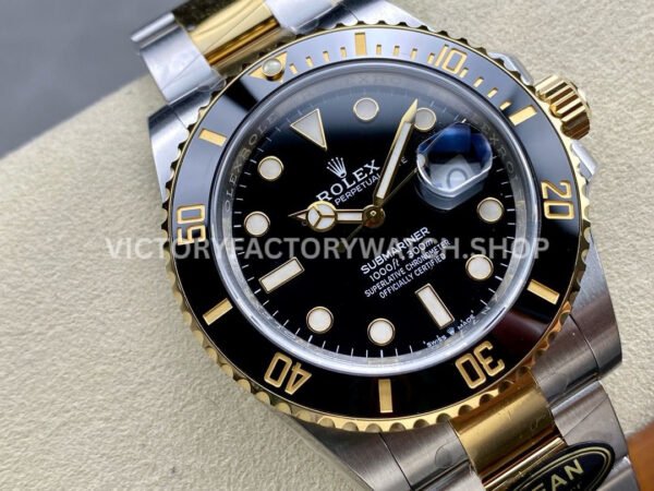 Clean Factory Rolex Submariner 126613LN 41mm Half Yellow Gold Black Dial
