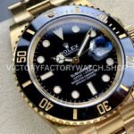 Clean Factory Rolex Submariner 126618LN 41mm Full Yellow Gold Black Dial